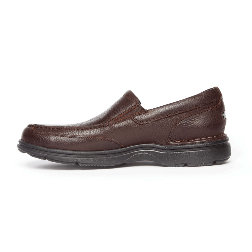 Rockport Slip-On For Mens Dark Brown - ProWalker Eureka Plus - OU5126439